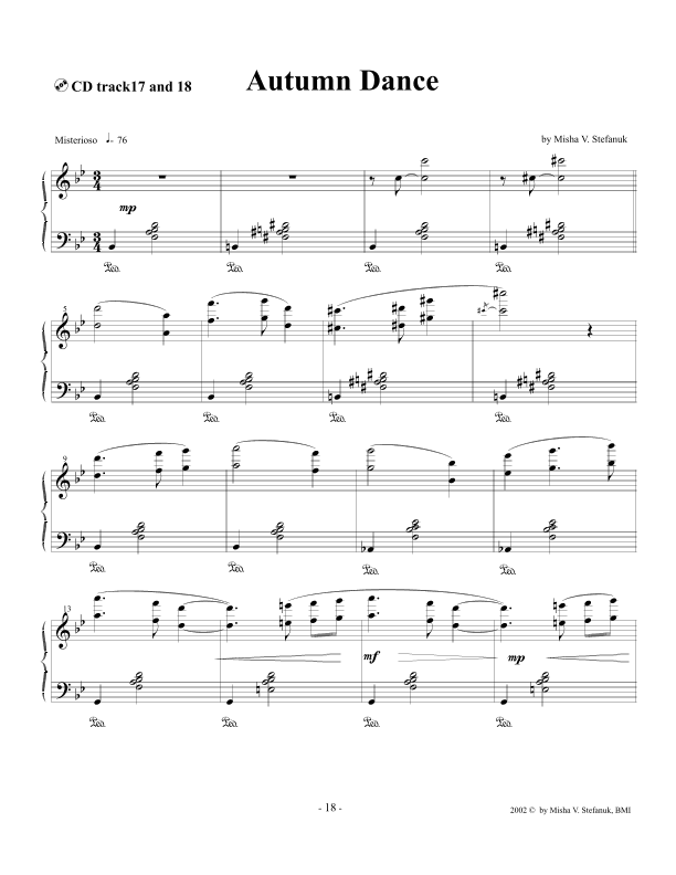 Autumn Dance, Jazz Waltz