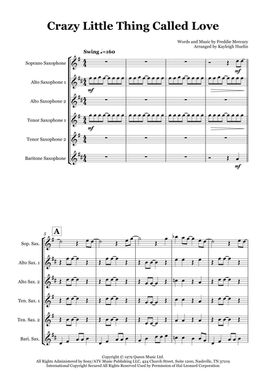 Crazy Little Thing Called Love (arr. Kayleigh Huelin)