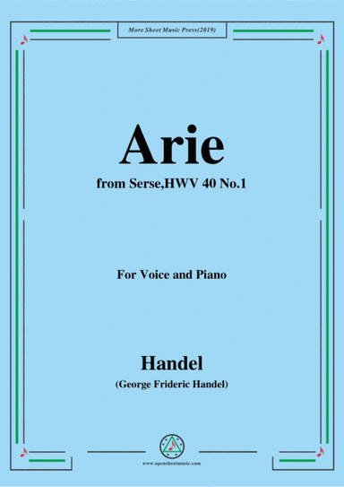 Handel-Arie,from Serse,HWV 40,No.1,for Voice&Piano (arr. MSM)