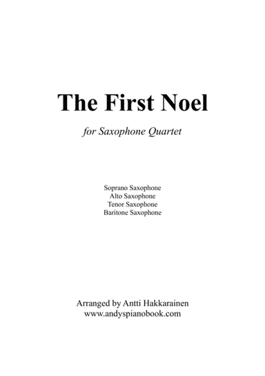 The First Noel - Saxophone Quartet (arr. Antti Hakkarainen)