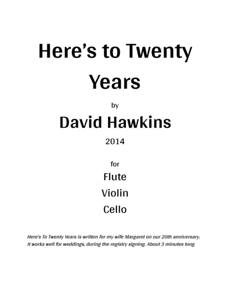 Here's To Twenty Years