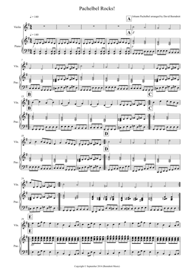 Pachelbel Rocks! for Violin and Piano (arr. David Burndrett)