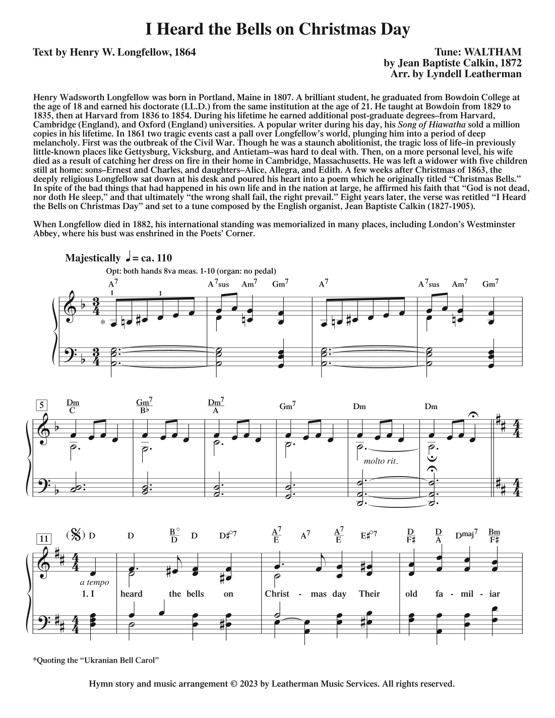 I Heard the Bells on Christmas Day (arr. Lyndell Leatherman)