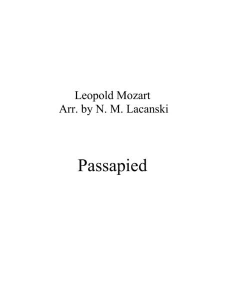 Passapied (arr. Nick Lacanski)