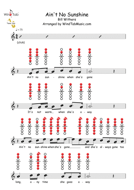 Ain't No Sunshine (arr. WindTab)