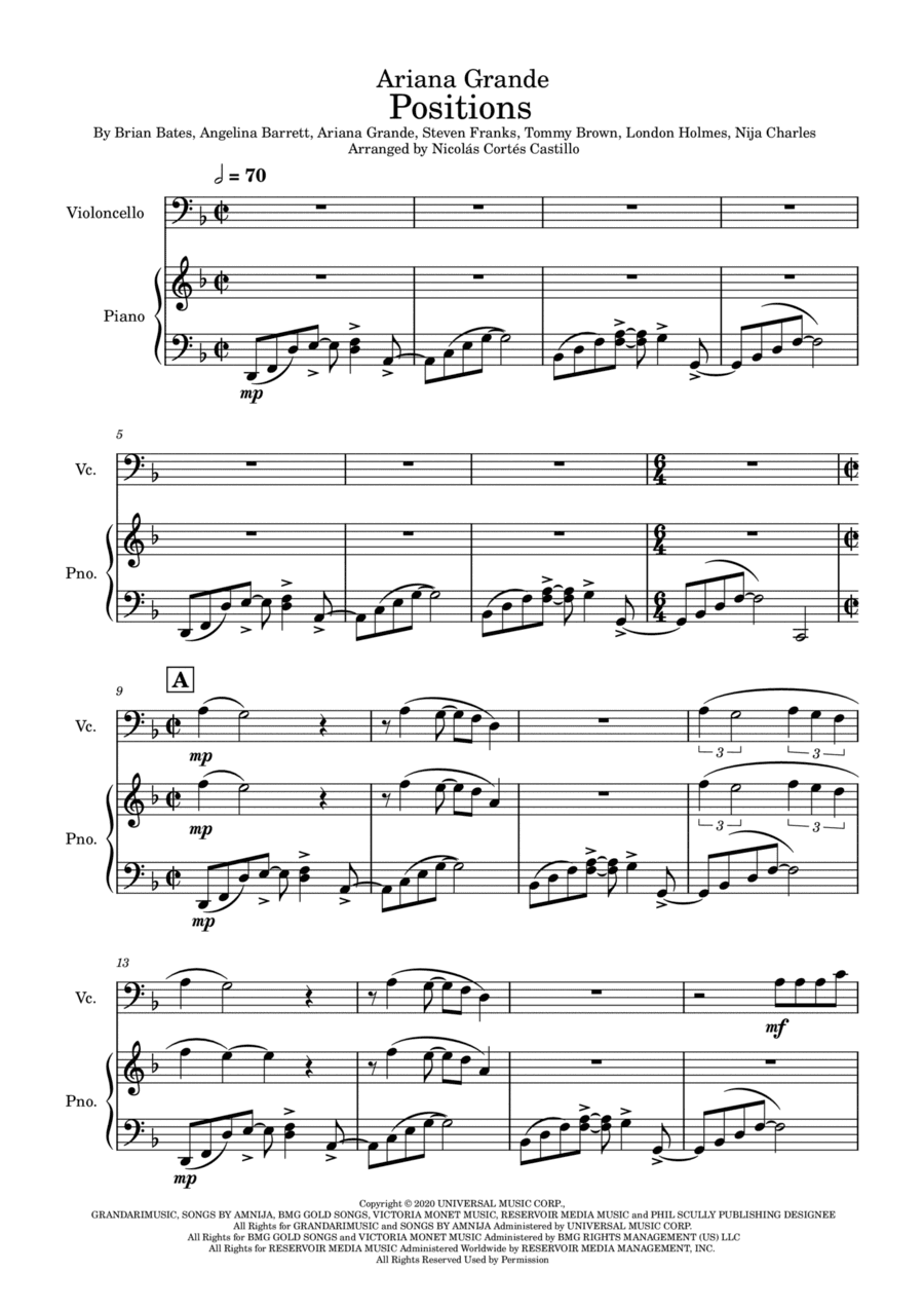 Positions (arr. Nicolás Cortés Castillo)