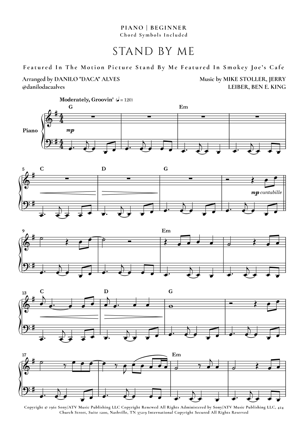 Stand By Me (arr. Danilo "Daca" Alves)