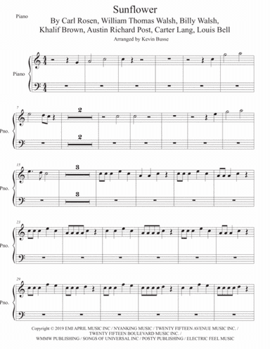 Sunflower (arr. Kevin Busse)
