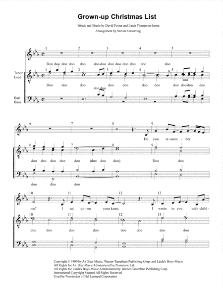 Grown-Up Christmas List (arr. Steven Armstrong)