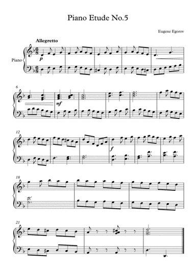 Piano Etude No.5 in D Minor