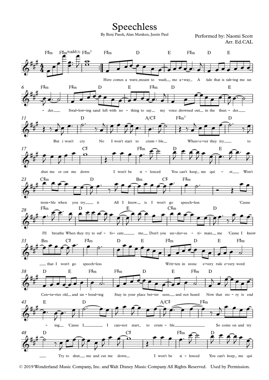 Speechless (arr. Arr. Ed.CAL)