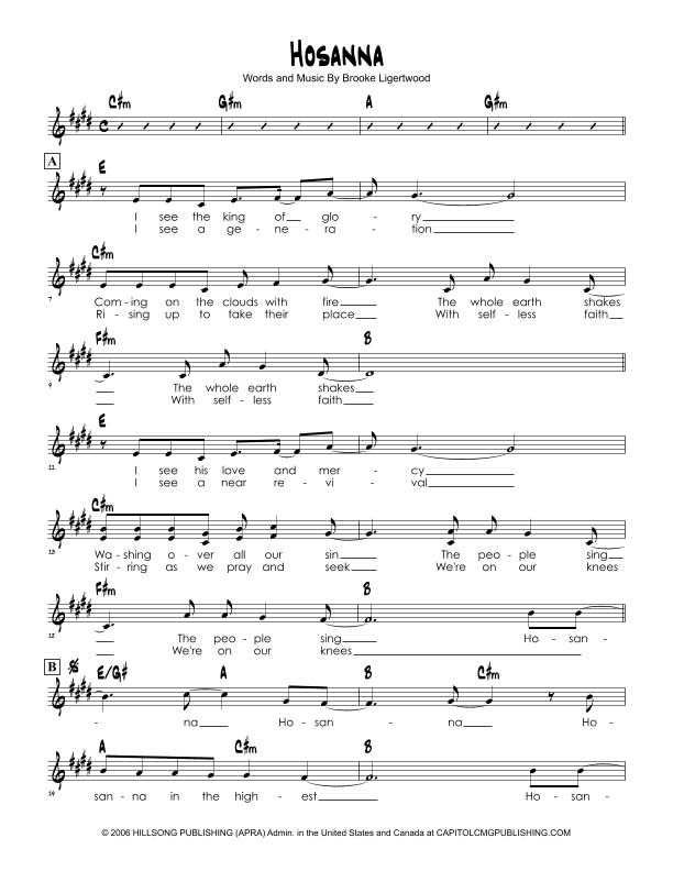 Hosanna (arr. Brian Kim)
