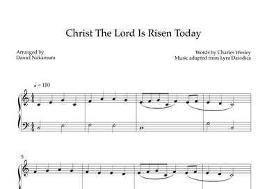 Christ The Lord Is Risen Today (Easy Piano) (arr. Daniel Nakamura)