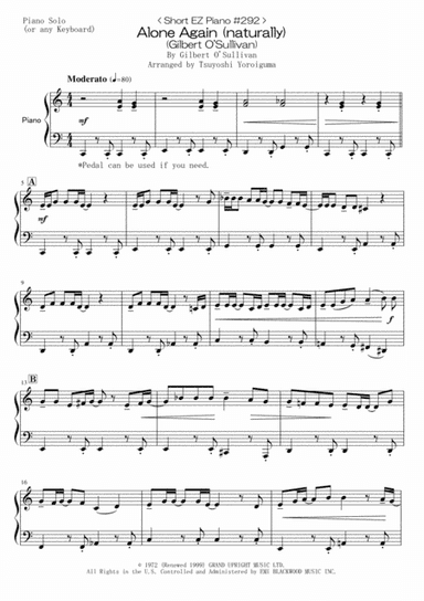 Alone Again (naturally) (arr. Tsuyoshi Yoroiguma)