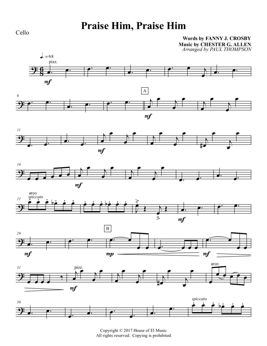 Praise Him, Praise Him (arr. Paul Thompson)
