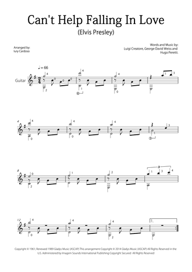 Can't Help Falling In Love (arr. Iury Cardoso)