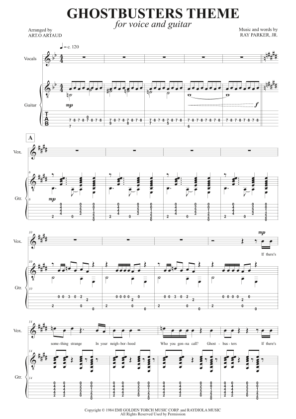 Ghostbusters (arr. Art.o Artaud)