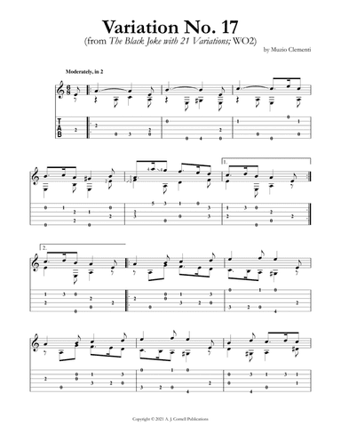 Variation No. 17 (from The Black Joke with 21 Variations; WO2) (arr. Mark Phillips)