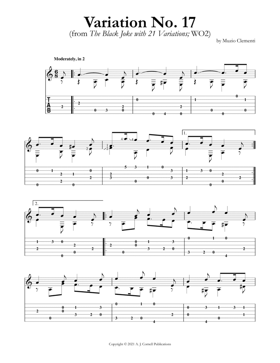 Variation No. 17 (from The Black Joke with 21 Variations; WO2) (arr. Mark Phillips)