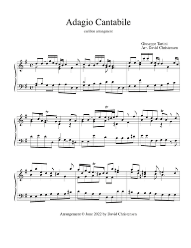 Adagio for carillon (arr. David Christensen)