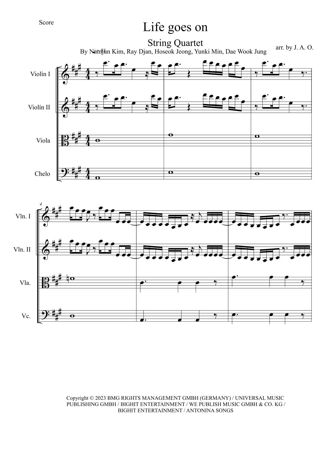 Life Goes On (arr. José angel Ortiz ramirez)