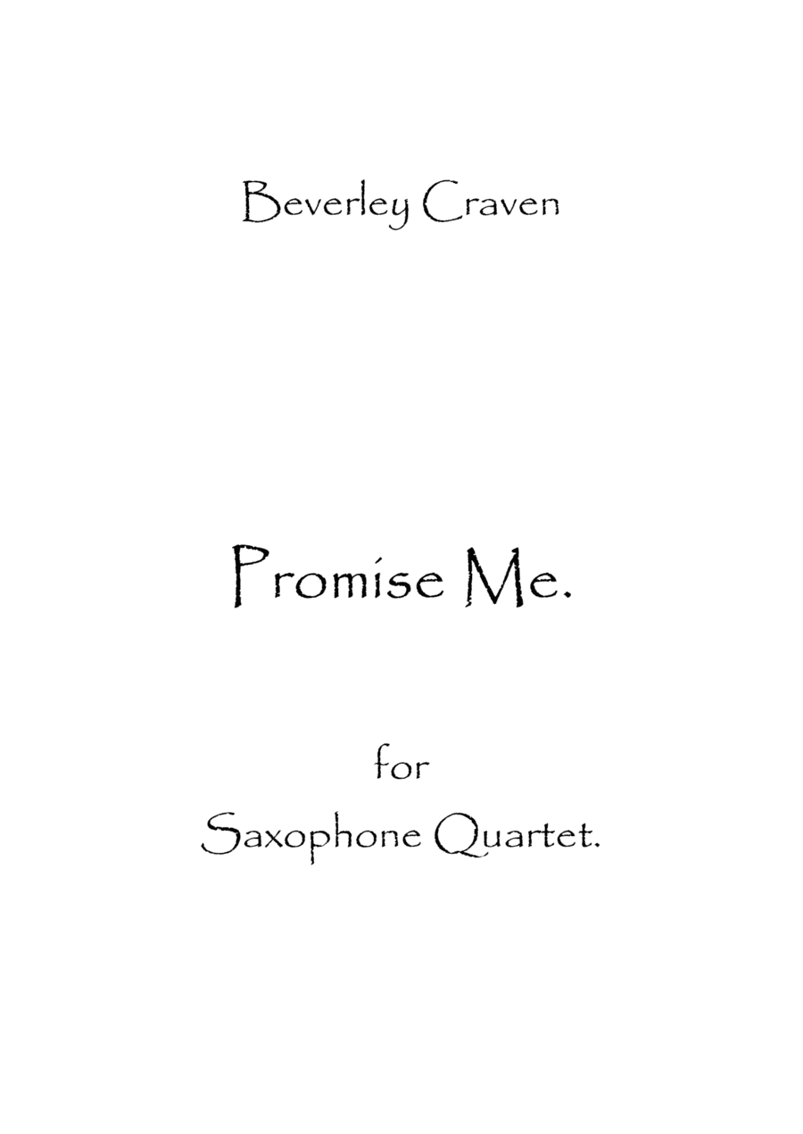 Promise Me (arr. Spence Bundy)