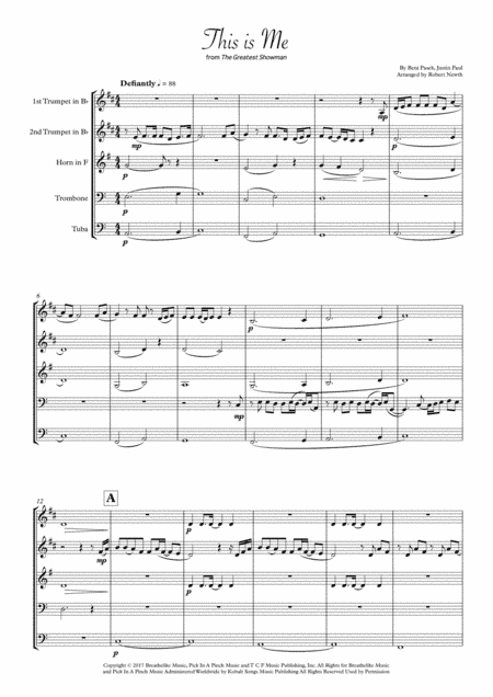 This Is Me (arr. Robert Newth)