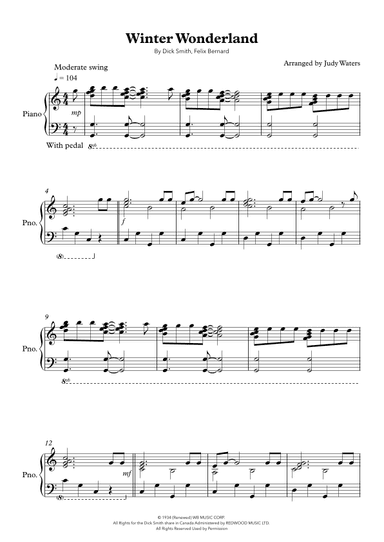 Winter Wonderland (arr. Judy Waters)