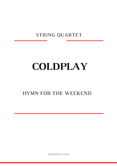 Hymn For The Weekend (arr. Alex Talanov)