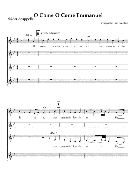 O Come O Come Emmanuel - SSAA acappella (arr. Paul Langford)