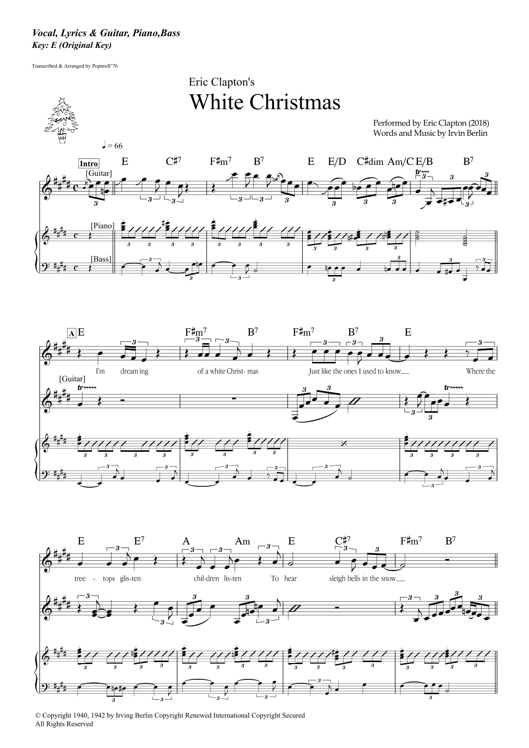 White Christmas (arr. Popnroll 1976)