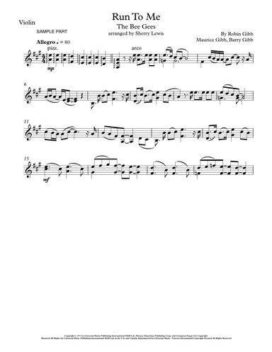 Run To Me (arr. Sherry Lewis)