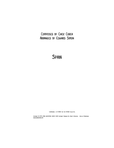 Spain (arr. Edward Simon)