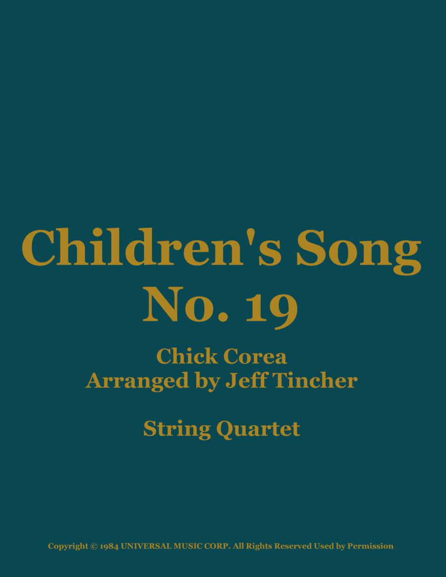 Children's Song No. 19 (arr. Jeff Tincher)