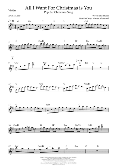 All I Want For Christmas Is You (arr. SMLStar)