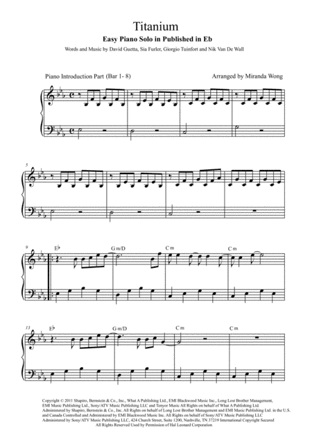 Titanium (arr. Miranda Wong)