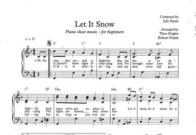 Let It Snow! Let It Snow! Let It Snow! (arr. Theo Degler)