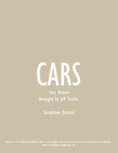 Cars (arr. Jeff Tincher)