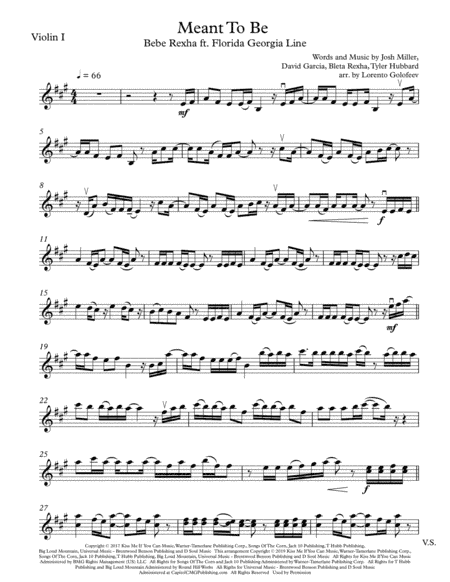 Meant To Be (arr. Lorento Golofeev)
