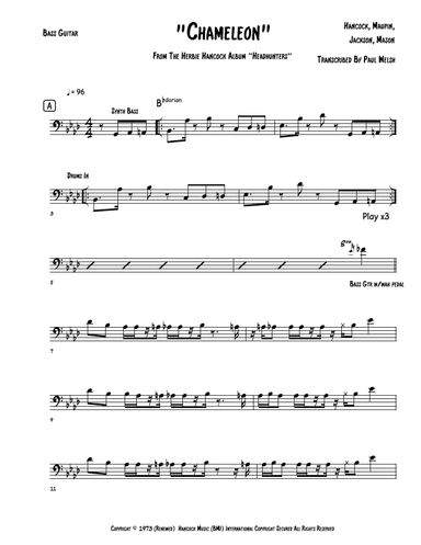 Chameleon (arr. P Welsh)