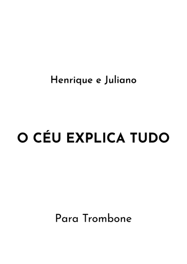 O Ceu Explica Tudo (arr. Jireh J.)