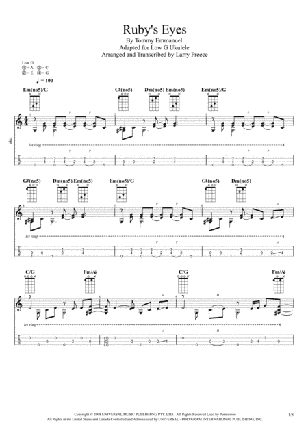 Ruby's Eyes (arr. Larry Preece)
