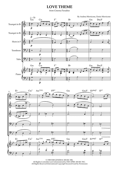 Love Theme (tema D'amore) (arr. Karen Gueiros)