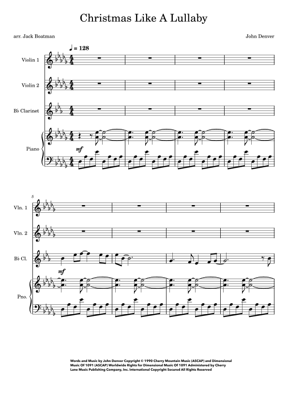 Christmas Like A Lullaby (arr. Jack Boatman)