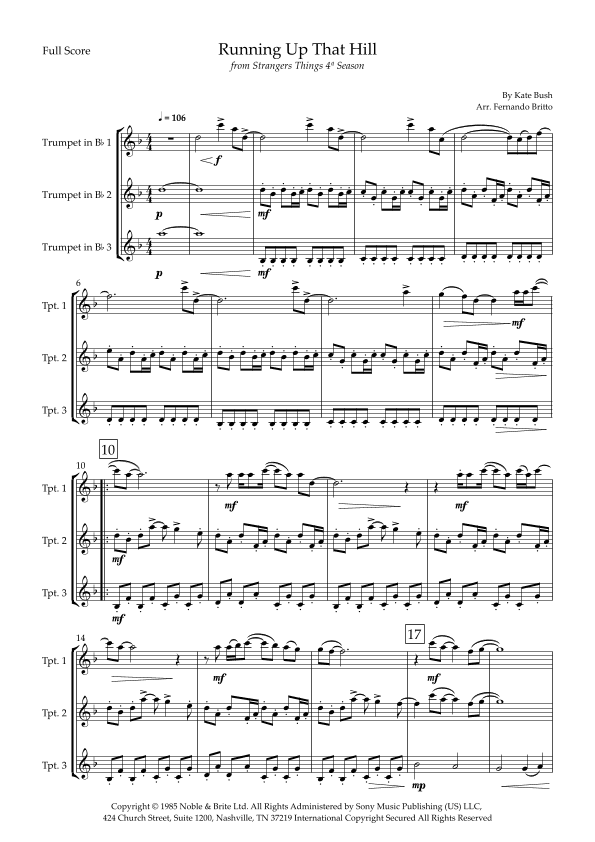Running Up That Hill (arr. Fernando Britto)