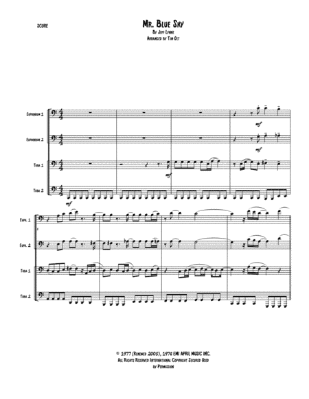 Mr. Blue Sky (arr. Tim Olt)
