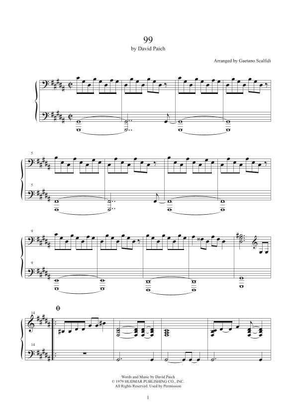 99 (arr. Gaetano Scalfidi)