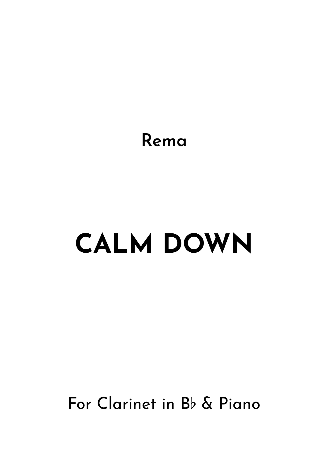 Calm Down (arr. Jireh J.)