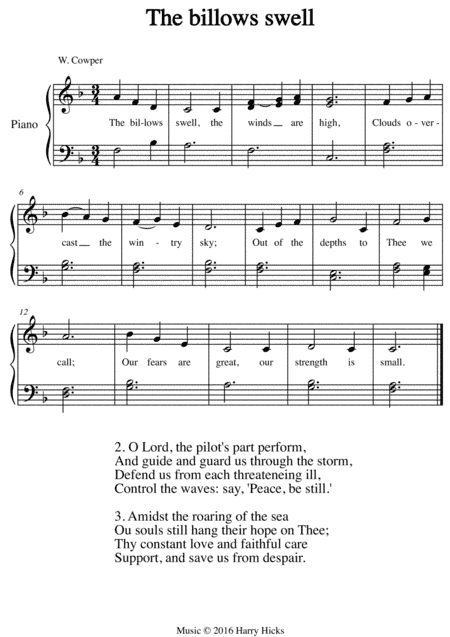 The billows swell. A new tune to a wonderful old hymn.