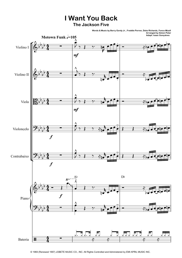 I Want You Back (arr. Isaac Gonçalves)